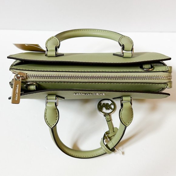 Michael Kors Sheila Small Satchel Shoulder Crossbody Bag Light Sage - Picture 8 of 12